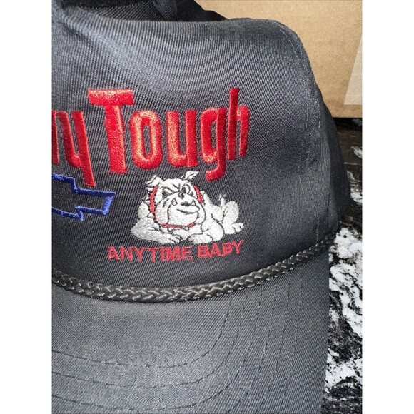 VTG Chevy Tough Anytime Baby Snapback Hat Cap Chevrolet Bulldog Faded Distressed - Picture 4 of 13